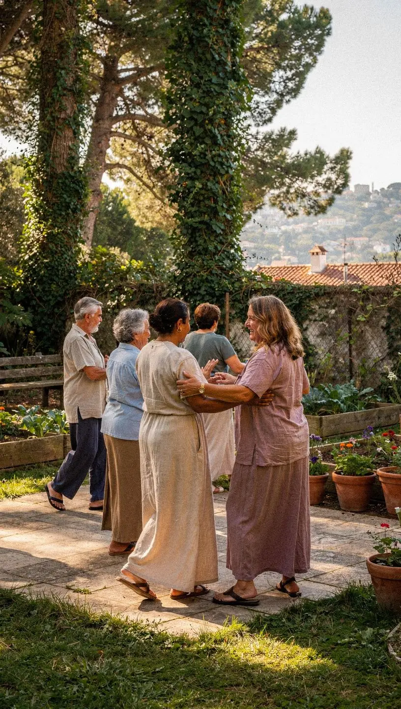 Group dance event facilitation for social reintegration